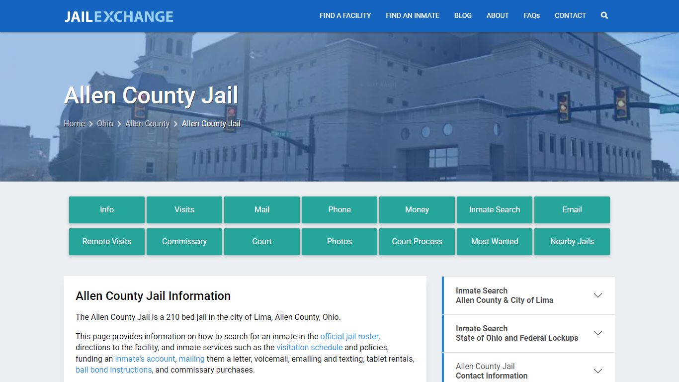 Allen County Jail, OH Inmate Search, Information - Jail Exchange